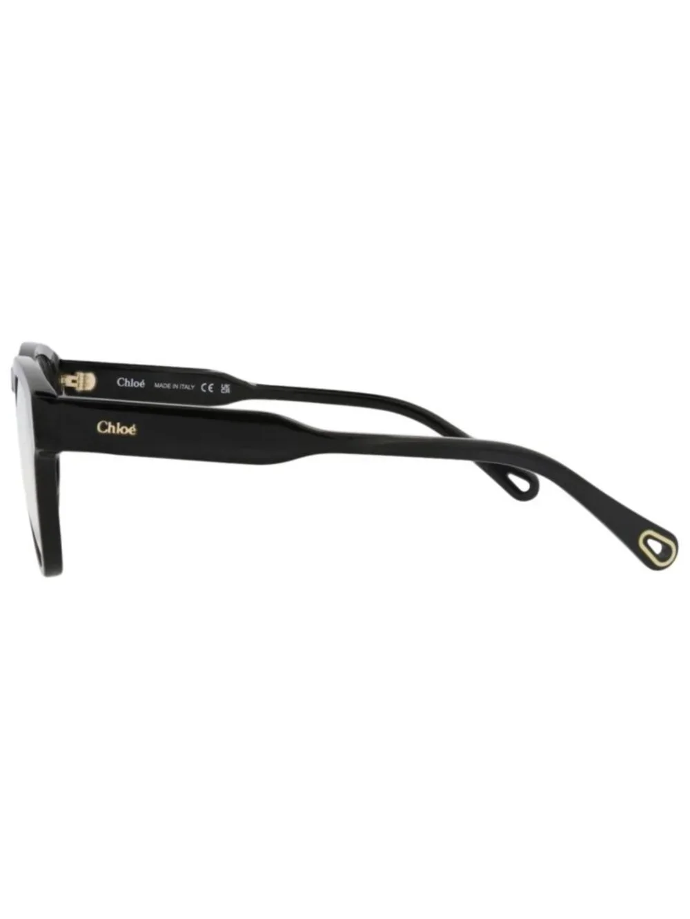 New Chloé Women's Eyeglasses Square Rectangle Recycled Acetate Frame Black Black